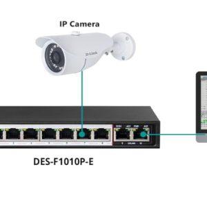 dlink10 port gigabit des f1010p e switch 8 port with 2 uplink port
