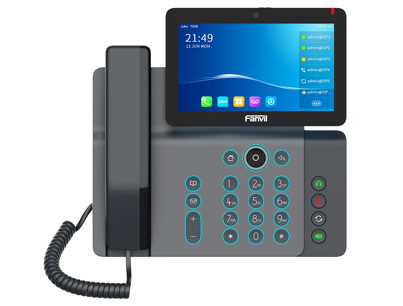 Fanvil V67 Flagship Smart Video IP Phone with 7-inch touchscreen and built-in camera